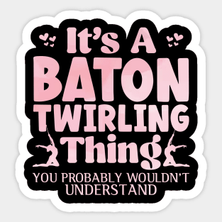 Baton Twirling Sticker